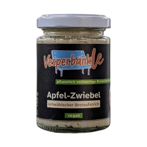 vollwertiger Aufstrich Apfel Zwiebel Schmelz im Glas