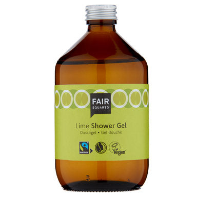 FAIR SQUARED Shower Gel Lime 500ml Glasflasche