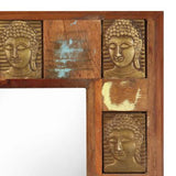 Spiegel mit Buddha-Verzierung 50x80 cm Recyceltes Massivholz