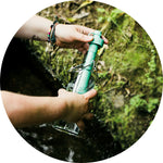 Heimathafen soulfilter starter kit inkl. Trinkflasche soulbottle steel light 0,75l & soulbrush zur Reinigung